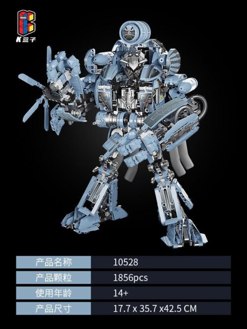 Mô hình lắp ráp Robot Transformers Blackout K-Box 10528, cao 42.5cm, gồm 1856 mảnh ghép, đồ chơi cho con trai 14+ tuổi.