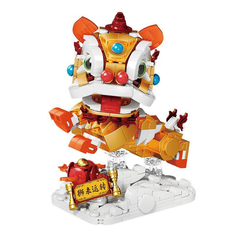 Kaido KD99045 Mô hình Múa Lân Sư Tử, bộ lắp ghép Mô hình Múa Lân, đồ chơi mô hình Sư tử múa, Lân may mắn Kaido, đồ chơi lắp ráp cho bé trai 8 tuổi, bé gái 8 tuổi, mang ý nghĩa may mắn thịnh vượng.