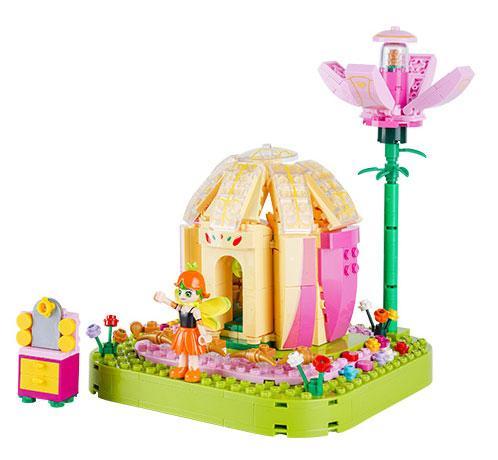Mô hình bộ lắp ghép Lâu Đài Hoa Kalos Blocks 30016 cho bé gái 6 tuổi, với tiên nữ Febe và khu vườn cổ tích.
