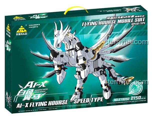 Hộp sản phẩm bộ lắp ráp KAZI 8092 Pegasus cơ khí, đồ chơi mô hình 2150 mảnh ghép.