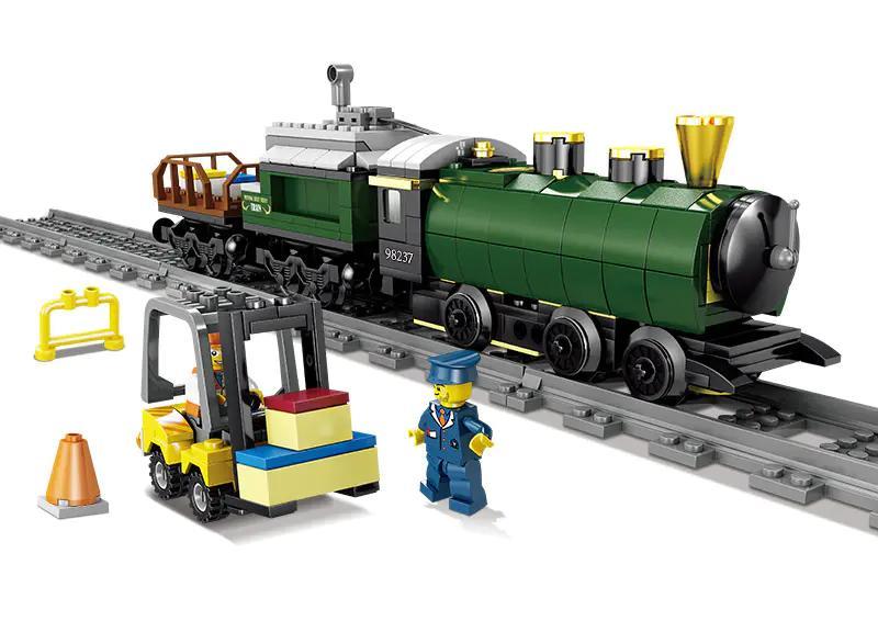 Bộ đồ chơi KAZI 98237 Tàu Hơi Nước Giải Phóng, mô hình tàu hỏa cổ điển 372 chi tiết, dành cho bé trai 6 tuổi, giá tốt