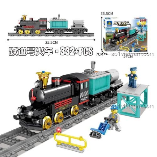 Hộp sản phẩm Tàu Hỏa Thành Phố KAZI 98239 Tương thích LEGO® - Tàu Nhảy Vọt