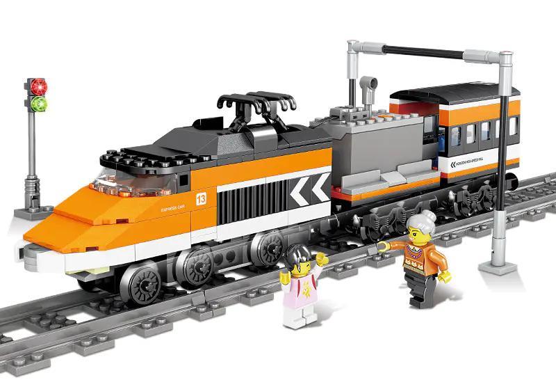 Mô hình Tàu Cao Tốc Thành Phố KAZI 98241 với 342 mảnh ghép, màu cam chủ đạo, phù hợp cho bé trai 6 tuổi.