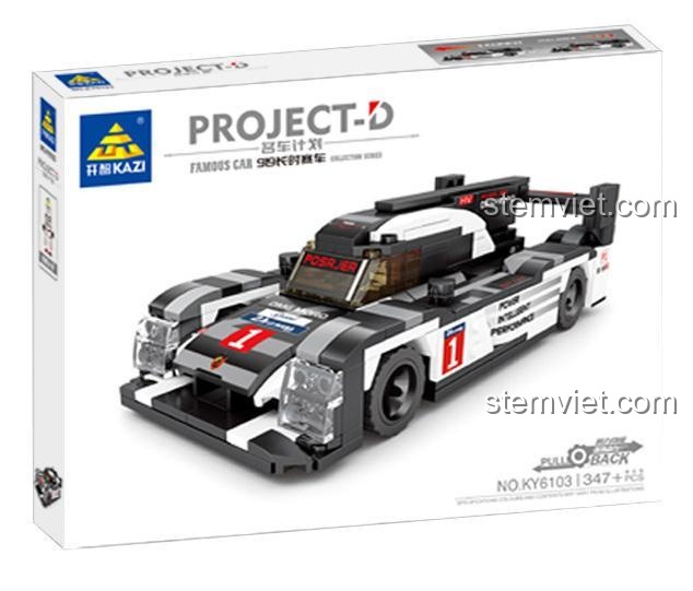 Hộp sản phẩm đồ chơi lắp ráp Xe đua tốc độ Porsche 919 6103, lựa chọn tiết kiệm cho bé trai.