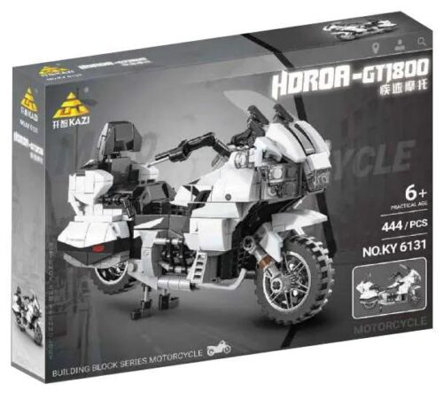 Hộp sản phẩm bộ lắp ghép Xe Mô tô Horoa-GT1800 KAZI KY6131, đồ chơi mô hình xe máy touring cho con trai 6 tuổi, giá rẻ.