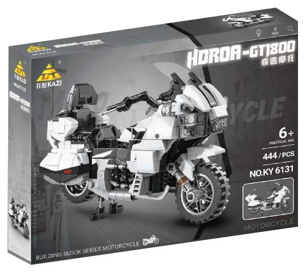 Hộp sản phẩm bộ lắp ghép Xe Mô tô Horoa-GT1800 KAZI KY6131, đồ chơi mô hình xe máy touring cho con trai 6 tuổi, giá rẻ.