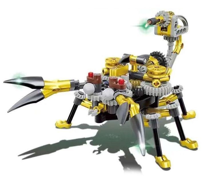 bộ lắp ráp Bọ Cạp Sa Mạc KAZI KY7709 với các chi tiết cơ khí steampunk độc đáo, đồ chơi cho bé trai 8 tuổi.