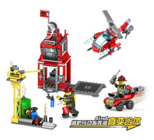 Bộ lắp ráp Trung Tâm Chỉ Huy Cứu Hỏa KAZI KY80515 giá rẻ, đồ chơi xếp hình sáng tạo cho bé trai 6 tuổi.