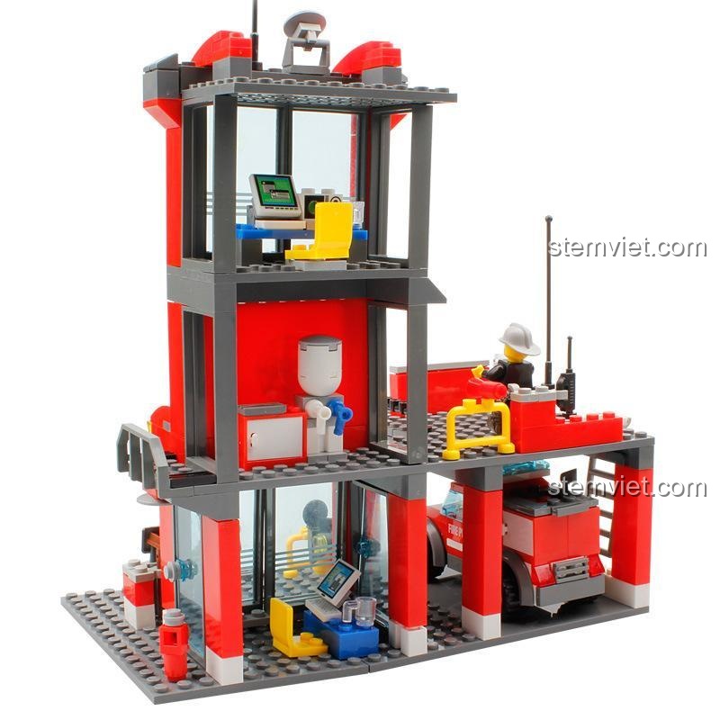 Nội thất bên trong Trạm Cứu Hỏa KAZI 8052, bao gồm phòng điều khiển và trang thiết bị hiện đại.