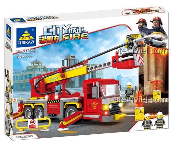 Hộp sản phẩm xe cứu hỏa thang nâng KAZI KY80536