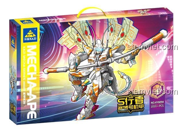 Mô hình Robot Tôn Ngộ Không Cyber KAZI KY8094 hoàn chỉnh, một bộ lắp ráp ấn tượng dành cho con trai trên 8 tuổi, giá rẻ.