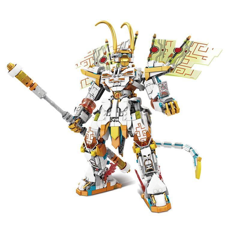 Hộp sản phẩm đồ chơi mô hình KAZI KY8094, thể hiện hình ảnh Mecha Tề Thiên Đại Thánh KAZI mạnh mẽ, món quà lý tưởng cho bé trai.