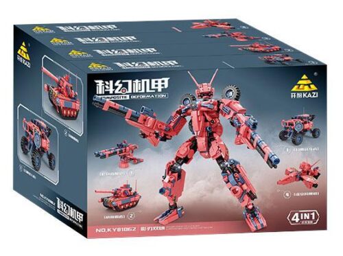 Hộp sản phẩm bộ lắp ráp Robot Cơ Giáp Hợp Thể KAZI KY81062, đồ chơi cho bé trai 8 tuổi giá rẻ, gồm 760 mảnh ghép.