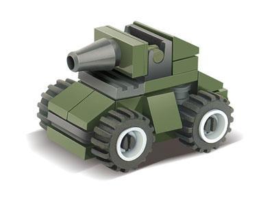 Bộ lắp ghép Xe Tăng Mini KAZI KY84014 màu xanh lá, mô hình xe tăng quân sự 37 mảnh ghép dành cho bé trai 6 tuổi, đồ chơi lắp ráp giá tốt.