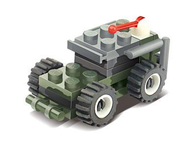 Hộp bộ lắp ghép Xe Jeep Trinh Sát Quân Sự KAZI 84015, món đồ chơi mô hình quân sự nhỏ gọn, tiết kiệm cho con trai.