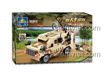 Hộp đồ chơi xếp hình KAZI 84024 Xe quân sự trinh sát, món quà tuyệt vời cho con trai.