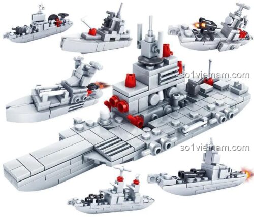 Đồ chơi mô hình Hàng không mẫu hạm Nimitz KY84049 lắp được 7 kiểu khác nhau, đồ chơi sáng tạo cho con trai.