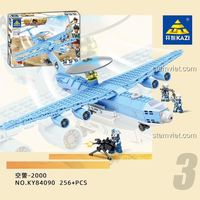 Máy bay cảnh sát KAZI KY84090 bộ đồ chơi lắp ghép