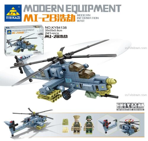 Hộp sản phẩm bộ lắp ghép trực thăng tấn công MI-28 Havoc KAZI KY84138