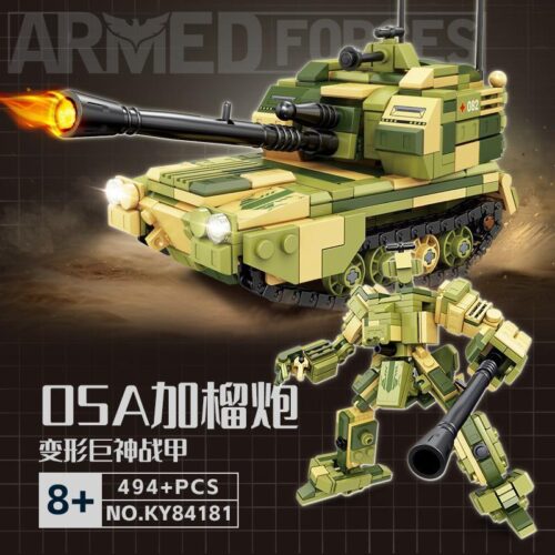 Bộ lắp ráp Biến Hình Cơ Giáp KAZI KY84181 Pháo Tự Hành 05A và Cự Thần Chiến Giáp, đồ chơi mô hình cho bé trai 8 tuổi, giá tốt