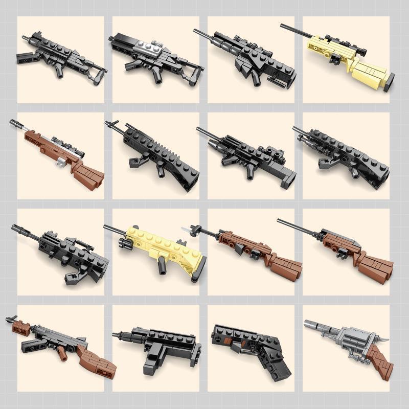 Bộ lắp ráp súng quân sự KAZI KY88000-3 16 kiểu, đồ chơi mô hình súng Mauser 98K cho bé trai 6 tuổi, giá tốt.