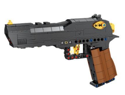 Mô hình súng Desert Eagle KAZI KY88004 màu đen, đồ chơi lắp ráp cho bé trai 6 tuổi, giá rẻ.