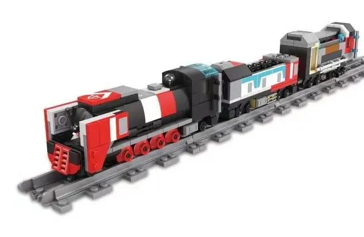 Bộ lắp ghép KAZI KY98264 Tàu Hỏa Hơi Nước Tiến Lên, mô hình tàu hỏa thành phố 545 mảnh ghép cho bé trai 6 tuổi, giá tốt.