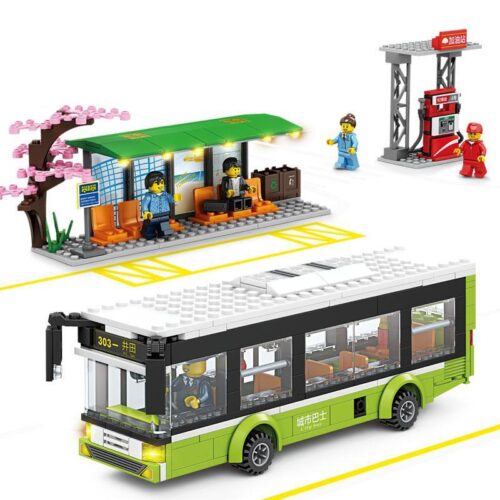 Bộ lắp ghép KAZI KY98271 Xe Buýt Thành Phố 415 mảnh ghép, đồ chơi lắp ráp KAZI, mô hình xe buýt cho bé trai 6 tuổi, giá tốt