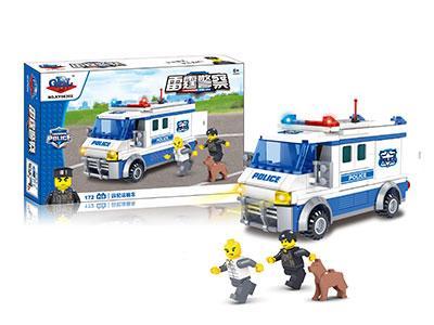Bộ lắp ghép Xe vận chuyển tù nhân cảnh sát KAZI KY98302, đồ chơi mô hình xe cảnh sát chuyên dụng cho bé trai 6 tuổi, giá rẻ, hành động kịch tính.