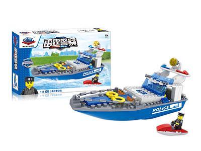 Bộ đồ chơi Tàu Tuần Tra Cảnh Sát Biển KAZI KY98303, mô hình cảnh sát biển 117 mảnh ghép cho bé trai 6 tuổi, giá tốt.