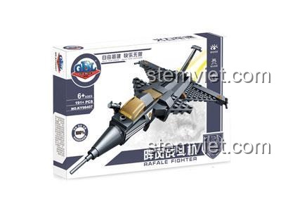 Hộp bộ đồ chơi KAZI KY98407 Máy bay chiến đấu Rafale, 191 mảnh ghép, tương thích LEGO®, món quà đáng tiền cho bé trai.