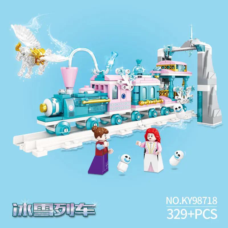 Bộ đồ chơi Tàu Băng Tuyết KAZI KY98718 329 mảnh ghép cho bé gái 6 tuổi