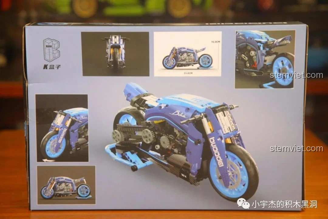 Các góc nhìn khác của mô hình KBOX 10217 Mô tô Bugatti Concept trên hộp, đồ chơi lắp ráp 10217 giá tốt.