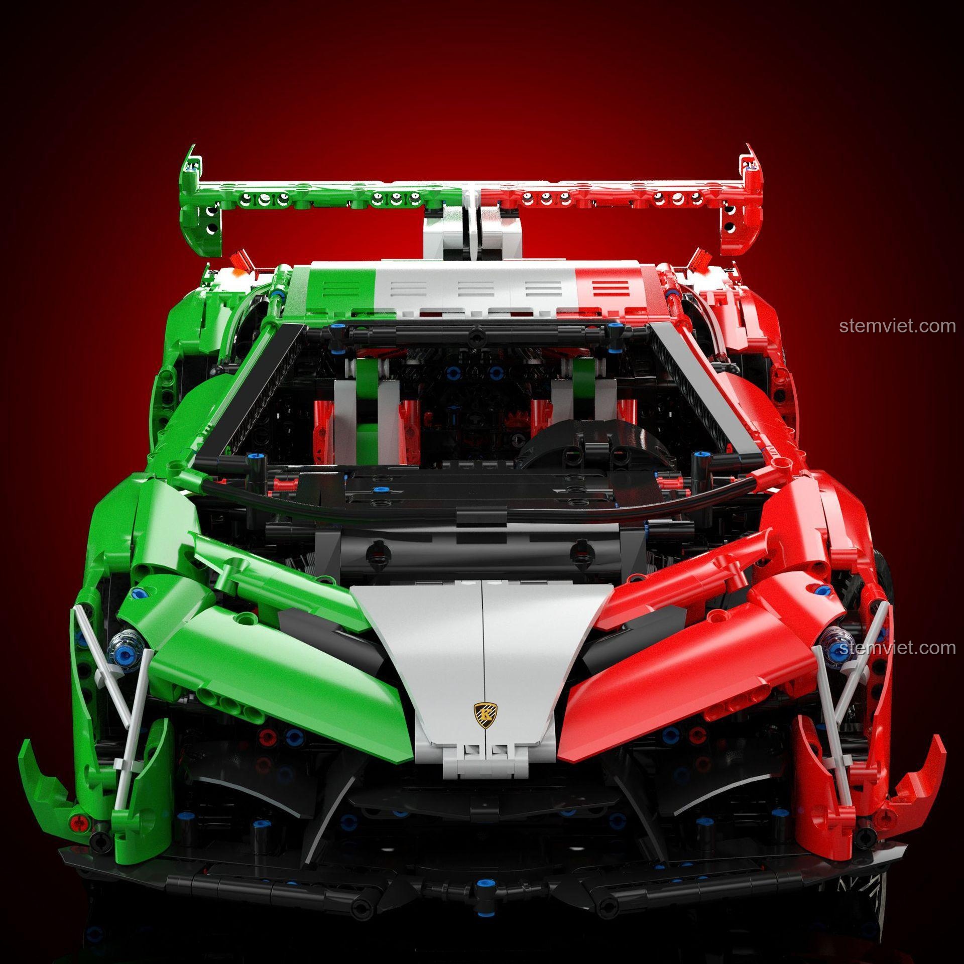 Xe đua Lamborghini Veneno K Box 10222, mô hình lắp ráp tỉ lệ 1:8 với hộp số chi tiết, quà tặng đáng tiền cho con trai.