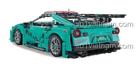 đồ chơi mô hình KBOX 10229 Siêu xe Nissan GT-R xanh lơ có thể điều khiển từ xa