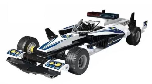 bộ lắp ráp Xe Đua F1 Cảnh Sát KBOX 10279 màu trắng xanh, đồ chơi mô hình KBOX 10279 cho bé trai 8 tuổi, giá tốt
