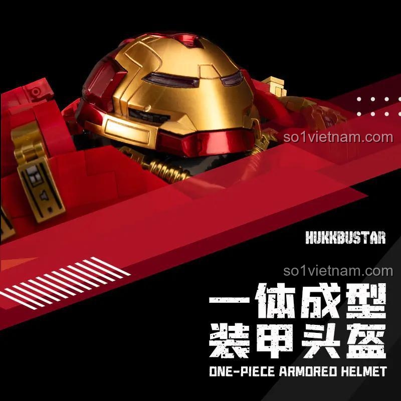 Chi tiết đầu Giáp Chống Hulk MK44 KBOX V5004, thiết kế một mảnh, đồ chơi mô hình chất lượng cao cho thanh niên.