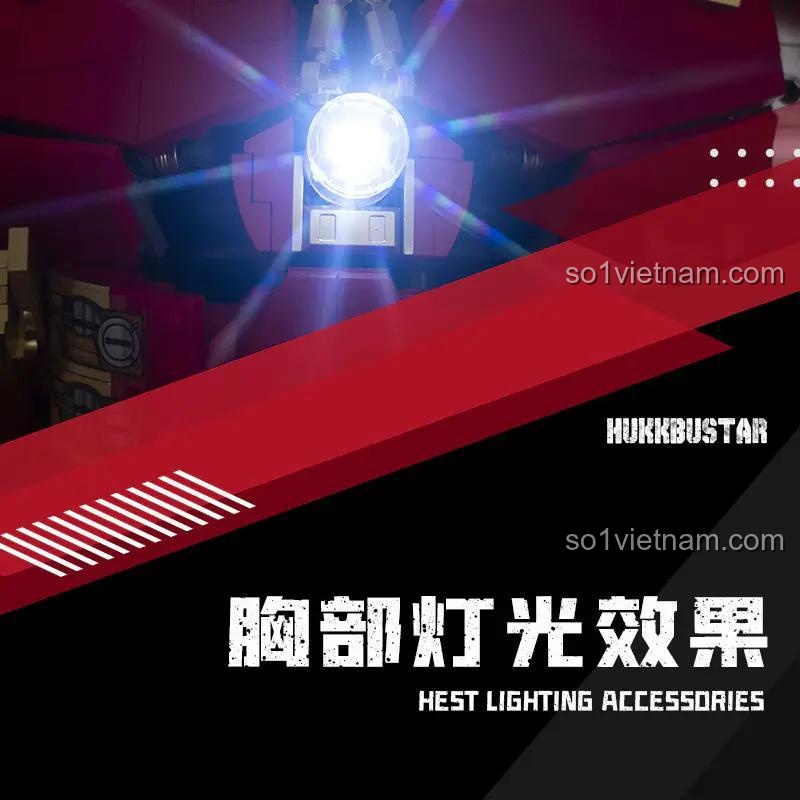 Đèn LED ngực của bộ lắp ghép KBOX V5004 Giáp Chống Hulk MK44, tính năng đặc biệt, đồ chơi mô hình ấn tượng.