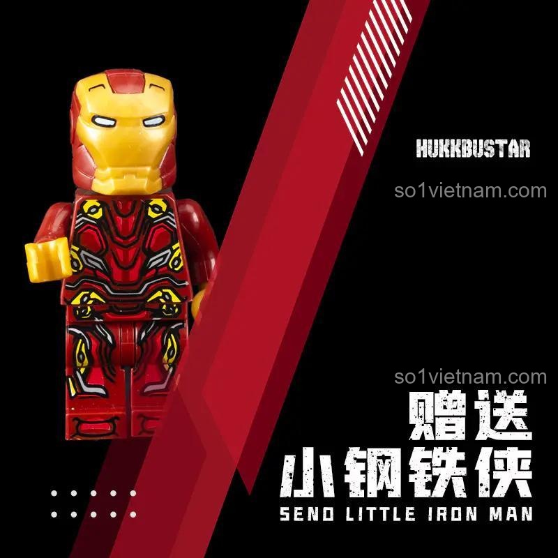 Minifigure Người Sắt đi kèm bộ lắp ghép KBOX V5004 Giáp Chống Hulk MK44, đồ chơi mô hình giá tốt cho fan Marvel.
