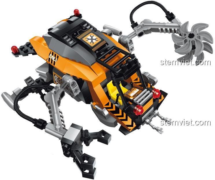 Tàu vũ trụ chiến đấu Keeppley 1609 với thiết kế độc đáo, chi tiết tinh xảo, mang lại trải nghiệm lắp ráp thú vị cho bé trai.