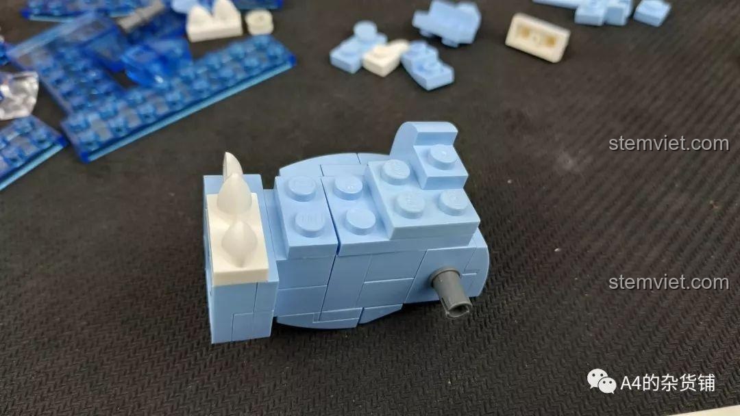 Cận cảnh mô hình Keeppley B0109 Pokemon Thủy Lôi Bùng Nổ - Blastoise hoàn thiện.