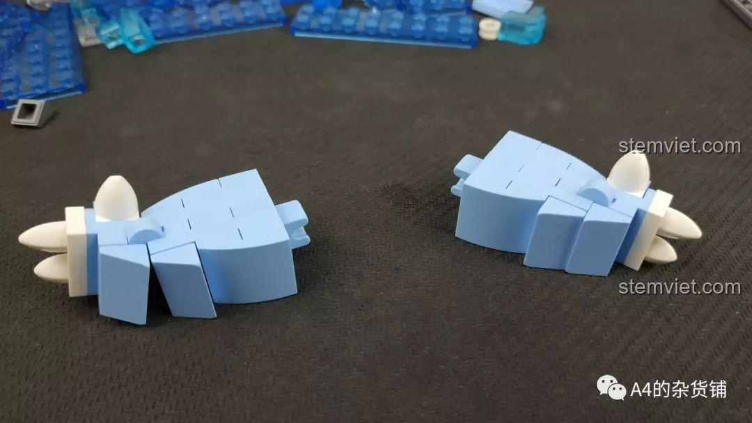 Phần đầu Blastoise được lắp ráp chi tiết của mô hình Keeppley B0109 Pokemon Thủy Lôi Bùng Nổ - Blastoise.