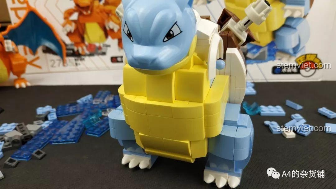 Các mảnh ghép màu trắng của mô hình Keeppley B0109 Pokemon Thủy Lôi Bùng Nổ - Blastoise.