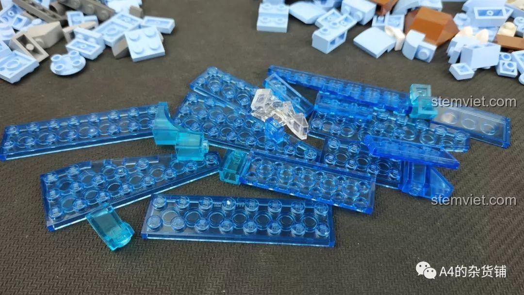 Phần thân và mai rùa được kết nối của mô hình Keeppley B0109 Pokemon Thủy Lôi Bùng Nổ - Blastoise.