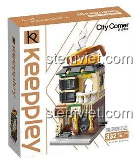 Hộp đồ chơi xây dựng Keeppley C0102 Quán Cà Phê Góc Phố Rực Rỡ, mô hình kiến trúc quán cà phê cho bé gái.