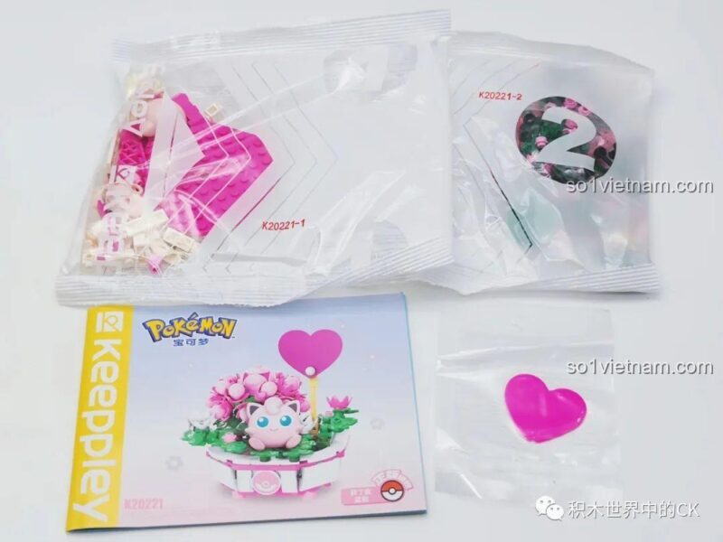 Hướng dẫn lắp ráp Keeppley K20221 Pokemon Jigglypuff Bonsai