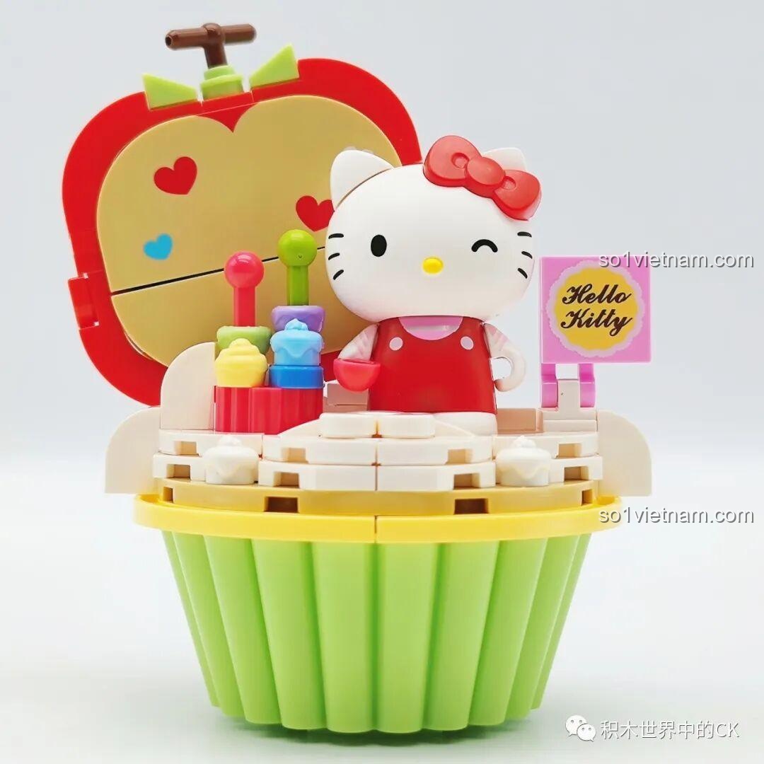 Khay mảnh ghép màu xanh bạc hà của bộ Keeppley Cinnamoroll, với các chi tiết nhỏ xinh.