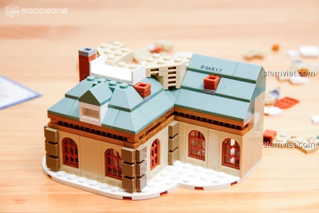 Mái vòm của tòa nhà trong bộ đồ chơi lắp ráp Keeppley Thám tử lừng danh Conan K20706, chi tiết độc đáo.