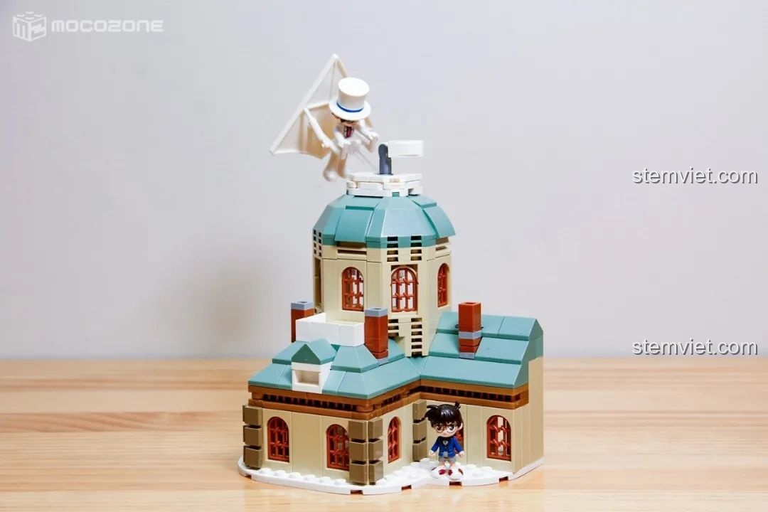 Minifigures của Conan và Haibara trong bộ đồ chơi lắp ráp Keeppley Thám tử lừng danh Conan K20707, thiết kế đáng yêu.