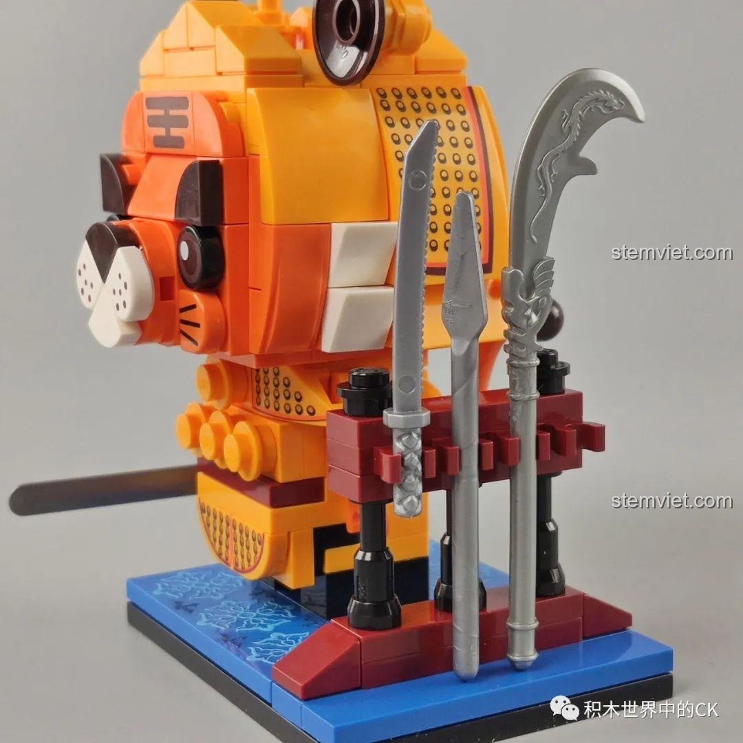 Chi tiết vũ khí mô hình Dần Hổ Keeppley, bộ lắp ghép linh vật 12 con giáp